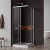 Goezes Corner Shower Enclosure 100 x 100 x 185 cm, 6 mm Glass, Silver view 2