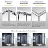 Goezes Corner Shower Enclosure 100 x 100 x 185 cm, 6 mm Glass, Silver view 3