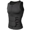 HAIYANG Men's Waist Trainer Corset, Body-Shaping Sweat Vest, Sauna Suit, Black, Size M view 1