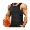 HAIYANG Men's Waist Trainer Corset, Body-Shaping Sweat Vest, Sauna Suit, Black, Size M view 2