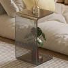 DYUNCZ Acrylic C-Shaped Side Table, Clear Couch Bedside Table, Gray, 65 cm view 1