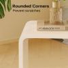 DYUNCZ Acrylic C-Shaped Side Table, Clear Couch Bedside Table, Gray, 65 cm view 4