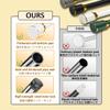 Tension Curtain Rod, Sturdy No-Drill Curtain Rod, Secure and Load-Bearing, 39.1–500 cm, for Room Dividers, French Windows, Bathrooms, and Patios (Color: Black, Size: 408.9–499.1 cm) view 4
