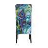 ESASAM Peacock Feather Dining Chair Cover view 3