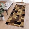 QQrunner Brown Patchwork Carpet Runner, Non-Slip, Washable, 90 x 550 cm view 2