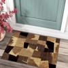 QQrunner Brown Patchwork Carpet Runner, Non-Slip, Washable, 90 x 550 cm view 3