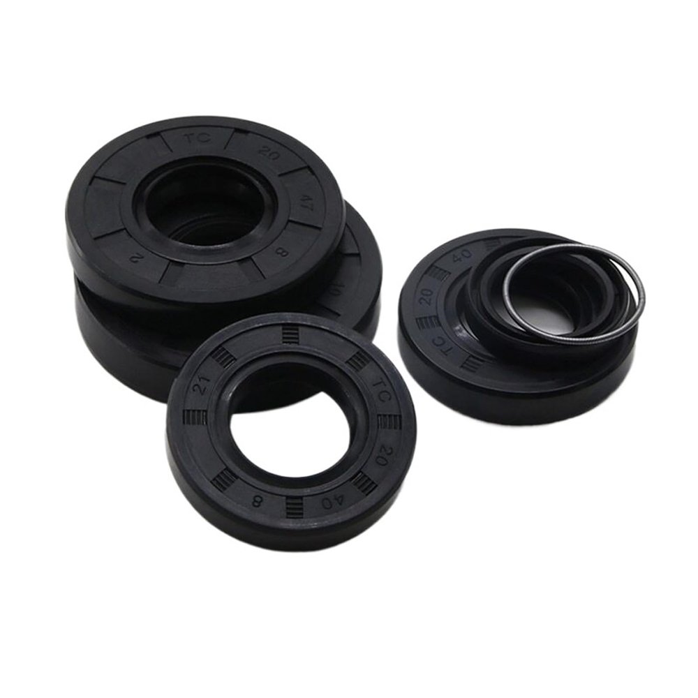 NBR TC-20 Double-Lip Radial Rotary Seals, 2/5 pcs, 20 mm ID, 27/28/30/32/34/35/37/38/40/42/45/47/50/52 mm, 5/6/7/8/10/12 mm Shaft