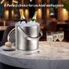 1.3-L Stainless Steel Ice Bucket with Lid and Tongs view 2