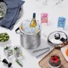 1.3-L Stainless Steel Ice Bucket with Lid and Tongs view 3
