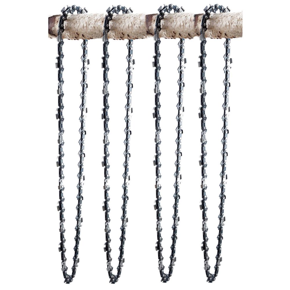SECURA 4-Pack Chainsaw Chains for Tonino Lamborghini KS 6024, 45 cm, 3/8 LP, 62 Drive Links, 1.3 mm