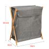 MAYMA Mobile Laundry Hamper with 4 x 40 L Removable Bags, Casters and Metal Frame, Gray (56.5 x 34 x 50 cm) view 2
