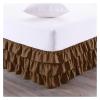 Luxurise Premium-Quality 3-Tier Ruffled Waterfall Bed Skirt, Wrinkle- and Light-Resistant, 15 in. High, Brown, Double 100 x 200 x 38 cm view 1