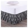 Luxurise Premium-Quality 3-Tier Ruffled Waterfall Bed Skirt, Wrinkle- and Light-Resistant, 15 in. High, Brown, Double 100 x 200 x 38 cm view 2