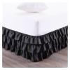 Luxurise Premium-Quality 3-Tier Ruffled Waterfall Bed Skirt, Wrinkle- and Light-Resistant, 15 in. High, Brown, Double 100 x 200 x 38 cm view 4