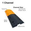 CHBMZ 1-Channel Rubber Speed Bump and Cable Protector Ramp, Black/Yellow view 2
