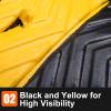 CHBMZ 1-Channel Rubber Speed Bump and Cable Protector Ramp, Black/Yellow view 4