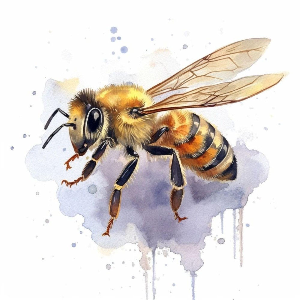 MIRONS Adult Cross Stitch Kit, 11 CT, Busy Bee, 40 × 50 cm, Pre-Printed