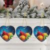 Personalized Ceramic Christmas Heart Hanging Ornament view 1