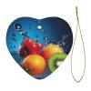 Personalized Ceramic Christmas Heart Hanging Ornament view 2