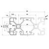 Coavoo 4080 Aluminum Profile, 840 mm, T-Slot, Black, 40 x 80 mm, 2-Pack view 2