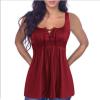 WEITING Women's Sleeveless Lace Camisole Top, Loose Fit, Plus Size, Royal Blue, XXXXXL view 2