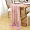 Dusty Rose Chiffon Table Runner, 30/70 × 300 cm view 2