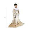 Vivezen Kids’ Sherpa & Flannel Blanket with Sleeves, Pocket, 120 x 160 cm view 2