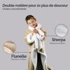 Vivezen Kids’ Sherpa & Flannel Blanket with Sleeves, Pocket, 120 x 160 cm view 3