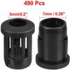 XYWHPGV 490-Piece 5 mm LED Holder Clips, Black Plastic Panel Mounts view 4