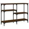 Festnight Industrial-Style Console Table, 102 x 29 x 75 cm, Brown Oak Look view 2