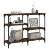 Festnight Industrial-Style Console Table, 102 x 29 x 75 cm, Brown Oak Look view 3