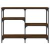 Festnight Industrial-Style Console Table, 102 x 29 x 75 cm, Brown Oak Look view 4