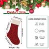 Hixingo Personalized Christmas Stocking, Large Knitted Embroidered Holiday Sock, Gray Beige, 1 Count view 3