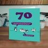 Modern Toss - "Age 70 Milestone Birthday Card" - Cheeky 70th Birthday Card for Him or Her view 3