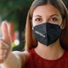atemious PRO 2 BLACK FFP2 Respirator Mask, Black, Individually Packaged, EN 149:2001+A1:2009, CE 2233 (1) view 3