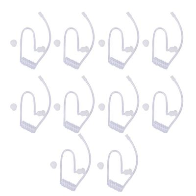 10-Piece Replacement Acoustic Tube for Two-Way Radio Headsets
