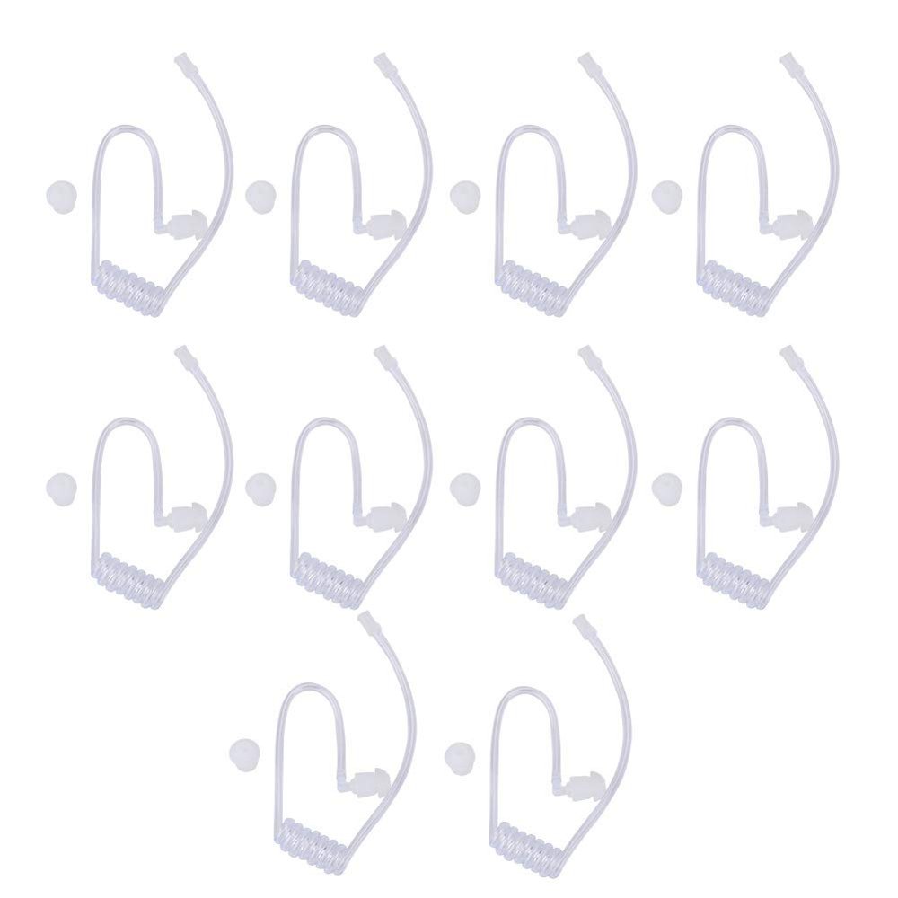 10-Piece Replacement Acoustic Tube for Two-Way Radio Headsets