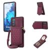 FERLAN Phone Case for Samsung Galaxy S20 FE with Mirror, Card Holder and Adjustable Lanyard, Red view 1