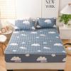 JIANINGHOME Thick Quilted Fitted Sheet 180x200 cm, Washed Cotton Fabric Mattress Protector view 3