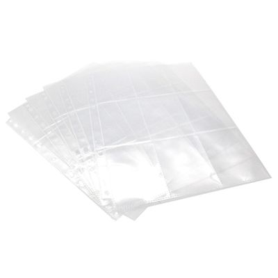 STOBOK 50-Pack Transparent Trading Card Page Protectors