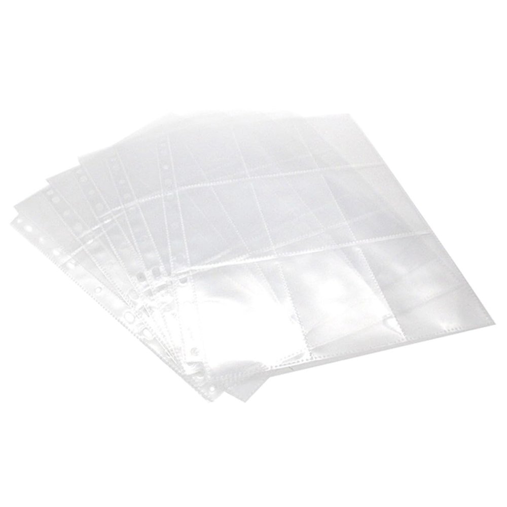 STOBOK 50-Pack Transparent Trading Card Page Protectors