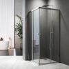 Sliding Shower Enclosure 100 x 100 cm, Corner Entry, 6 mm Tempered Safety Glass, 185 cm High view 1