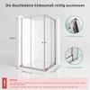 Sliding Shower Enclosure 100 x 100 cm, Corner Entry, 6 mm Tempered Safety Glass, 185 cm High view 3