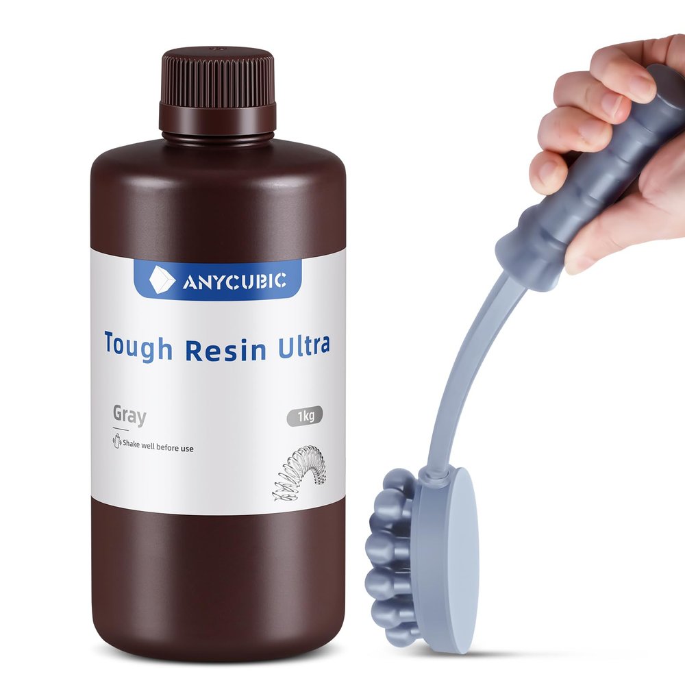 ANYCUBIC Ultra Tough 3D Printer Resin, Gray, 1,000 g