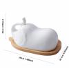 WAOCEO Elephant-Shaped Butter Dish with Lid view 2