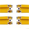 Coavoo 3030 Aluminum Extrusion Profile, 380 mm, Yellow, T-Slot, 4-Pack view 1