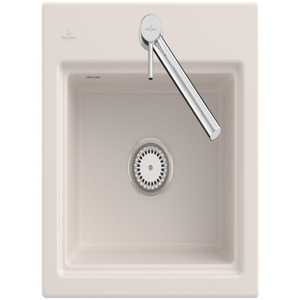 Villeroy & Boch Subway Style 50 S Crema – 3355 01 KR Ceramic Sink, Manual Operation