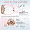 AEMALL 20 mm Quick Fit Soft Silicone Band for Garmin Fenix 7S/5S Plus/6S/5S/Instinct 2S/D2, Rose Gold Buckle, Agate view 4