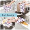 Mnsruu Lavender-on-White Microfiber Swedish Dishcloths, 6-Pack view 3