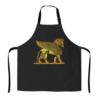 874 Assyrian Lamassu Winged Lion Cooking Apron